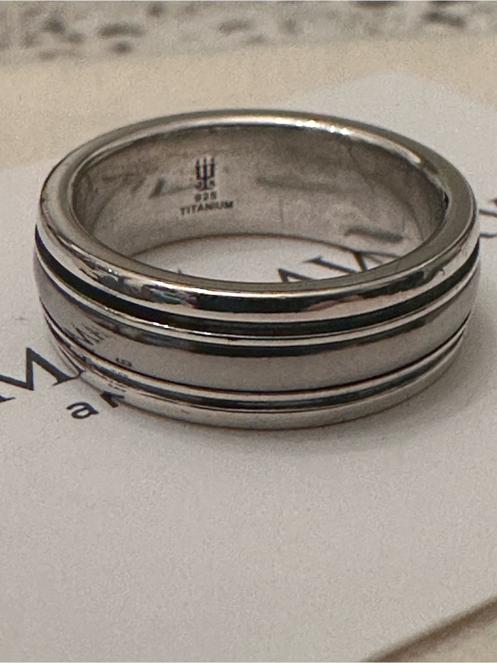 James Avery Classic Smooth Titanium and Sterling Silver Wedding Band Size 9